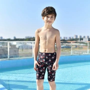 Phiên bản Hàn Quốc của đồ bơi trẻ em nam lớn boy boy boy 5-12 tuổi Phiên bản Hàn Quốc của quần boxer năm điểm - Bộ đồ bơi của Kid