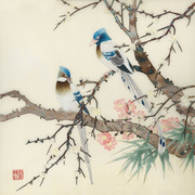 Nổi tiếng cổ thêu nghệ thuật thêu thêu diy kit người mới bắt đầu handmade sơn trang trí thrush bird 40 * 40 CM