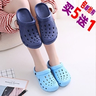 Mùa hè năm 2023 chống thấm nước đầu to có lỗ giày y tá y tế dép chống trơn trượt sinh viên nam Bao Đầu Xăng đan và dép nữ dép lê nữ quai ngang đính đá