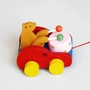Màu gỗ gõ trống gấu kéo dây đồ chơi xe trẻ em đồ chơi sinh nhật quà tặng thủ công đồ trang trí đặc biệt lô - Khác trứng đồ chơi