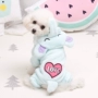 Quần áo chó Teddy gấu lông cừu san hô bốn chân quần áo thú cưng mùa thu và mùa đông mô hình chó nhỏ quần áo chó con - Quần áo & phụ kiện thú cưng bán đồ thú cưng