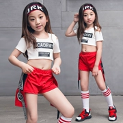 Ngày của trẻ em jazz trang phục múa cô gái sàn catwalk chương trình hip-hop đường phố khiêu vũ phù hợp với tiếp xúc navel hiệu suất khiêu vũ quần áo mùa hè