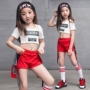 Ngày của trẻ em jazz trang phục múa cô gái sàn catwalk chương trình hip-hop đường phố khiêu vũ phù hợp với tiếp xúc navel hiệu suất khiêu vũ quần áo mùa hè trang phục hóa trang cho bé