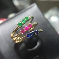 Сапфировое ювелирное украшение, рубиновое кольцо, 2020 года, легкий роскошный стиль, 18 карат