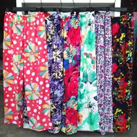 Bông lụa quần pajama nữ mùa hè cộng với phân bón để tăng trung và cũ tuổi của phụ nữ quần ngủ cotton tháng quần có thể được thông qua trên cotton lụa nhà quần quần ống suông nữ