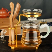 Bộ ly trà thủy tinh chịu nhiệt dày đặt với bộ lọc lưới tách trà bộ trà biển rò rỉ bộ trà Kung Fu - Trà sứ