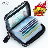 Rfid chống từ gói thẻ người đàn ông của gói ID đa chức năng đồng xu ví chống quét nữ dây kéo bộ thẻ ví cầm tay charles & keith