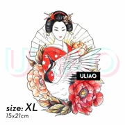 Nhật bản ukiyoe geisha nhân vật dán hình xăm không thấm nước lâu dài cánh tay hoa nửa cánh tay Nhật Bản hình ảnh lớn sexy body painting