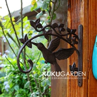 Европейский стиль чугун висящий цветочный горшок декоративный подвесной крючок крюк цветочный лист, гузый птиц садовый балкон -балмовый бар стена висеть на стене