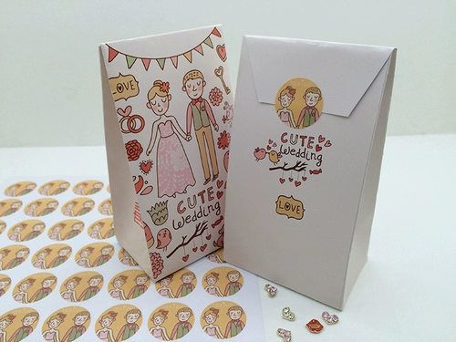 Творческие свадебные приглашения запечатывают конверт линг сахарная коробка индивидуальная оригинальная милая свадебная герметичная бумага