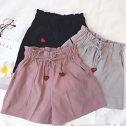 Mùa hè mới 2018 của phụ nữ phiên bản Hàn Quốc của sinh viên ulzzang eo cao hoang dã quần short rộng rãi quần bó sát