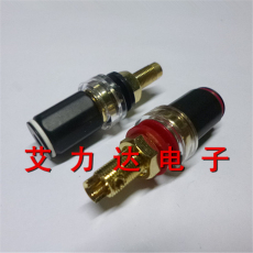 Hi-Fi Аксессуары 加长音响音箱喇叭电源接线柱纯铜接线端子 镀金香蕉插头插座免焊