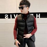 2017 mùa đông Hàn Quốc phiên bản của tự trồng cổ áo nam cotton vest nam ngắn cotton vest nam áo khoác thanh niên vest vai vest