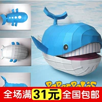 Pokemon cá voi vua giấy mô hình phim hoạt hình giấy đồ chơi pokemon giấy khuôn 3d câu đố 	mô hình gấp giấy