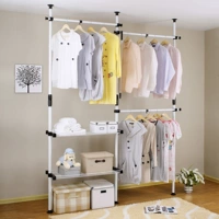 Ký túc xá Tủ Quần Áo Đơn Giản Tủ TỰ LÀM Đôi Closet Dày Treo Tủ Quần Áo Đơn Giản Top Đứng Đơn Giản Locker tủ gỗ 3 buồng