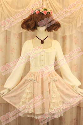 taobao agent Japanese cute fresh dress for princess, floral print, Lolita style