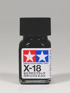 【万葉】TAMIYA タミヤ エナメル塗料 油性塗料 X18 X-18 半艶ブラック 10ML