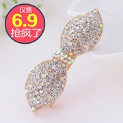 Clip tóc Hàn Quốc mũ nón kim cương đầy đủ kim cương vàng dưới cùng phụ kiện tóc top clip mỏng ngang clip mùa xuân clip nhỏ Hàn Quốc tươi