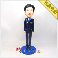 Военный моделирование Pperson Tao Ren полицейские мужчины мягкие марионетки Tao мягкие гончарные куклы Q Версия кукла дарить коллегам подарки