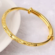 Bên trong khắc 999) vòng tay vàng dài không phai mạ vàng giả trang sức vòng tay vàng Việt Nam mô phỏng vàng thật - Vòng đeo tay Cuff
