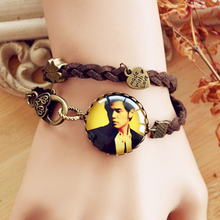 Disesuaikan Jay Gelang Sama dengan Foto Foto Menyesuaikan Retro Tangan Tali Pria dan Wanita Teman Pacar Ulang Tahun Hadiah internasional