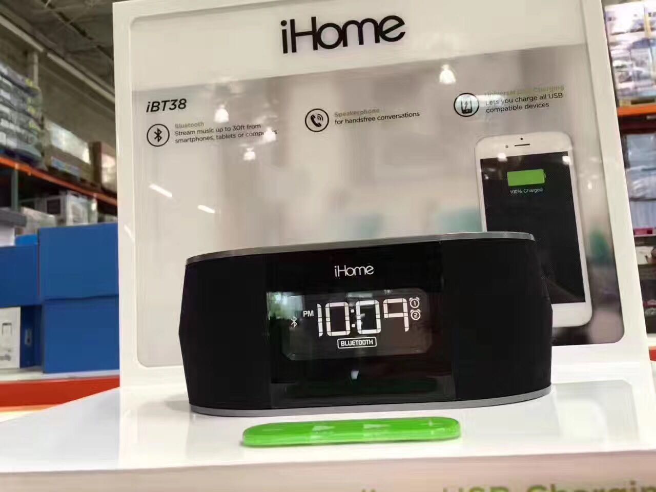 美国代购 iHome IBT38无线蓝牙音响 带免提通话收音功能音箱淘宝网