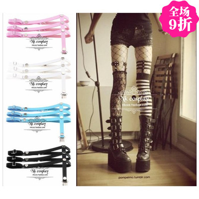 taobao agent ___NK の cosplay | Nana Nana tied leg ring ~ punk three -breasted rivet hanging strap | 4 color income