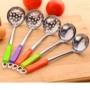 Đồ dùng nhà bếp Đồ Dùng Nhà Bếp Thìa Thép Không Gỉ Màu xử lý Thìa Lẩu Súp Spoon Colander Dày Dài xử lý Spoon Chao Súp Spoon D gia dụng nhà bếp