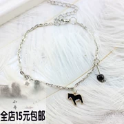 "Pony Anklet" Vòng chân Thời trang Nhật Bản và Hàn Quốc Đồ trang sức gốm Red Rope Nữ Bell Vòng chân Quà tặng sinh nhật