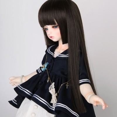 taobao agent 1/3 1/4 1/6bjd/SD doll doll wigs 3 points, 4 cents, 6 minutes, three-pointer, three knives, flat hair, long straight hair -A02