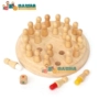 Bộ nhớ cờ vua mẫu giáo giáo dục sớm trẻ em bằng gỗ đa chức năng bộ nhớ bàn cờ trò chơi cờ vua câu đố cờ vua đồ chơi đồ chơi trí tuệ cho bé 2 tuổi