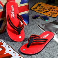 Của nam giới Đỏ Dép Đi Trong Nhà Màu Đỏ Phía Dưới Dép của Nam Giới Non-slip Flip-flops Cá Tính Dép Nam Bãi Biển Thở Giày người đàn ông dép nam adidas