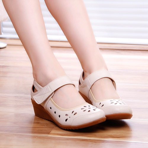 Летние туфли, высокая танцующая обувь, из натуральной кожи