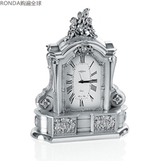 Будильник 意大利进口 linea argenti手工镀银欧式台钟时钟现代欧尚风 27cm