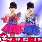 Trẻ em ngày trẻ em trang phục cô gái mới sequined váy mầm non công chúa váy máy chủ giai đoạn ăn mặc tutu