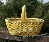 Горячая экологически чистая натуральная бамбуковая корзина для корзины бамбука бамбука корзина с фруктами чистая рука -бамбуковая корзина.