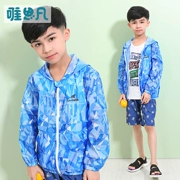 Chỉ Sifan quần áo trẻ em trai mùa hè 2018 trẻ em mới của quần áo ngoài trời trẻ em lớn siêu ánh sáng mặt trời quần áo bảo hộ triều