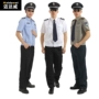 2011 nhân viên bảo vệ mùa hè ngắn tay phù hợp với công việc đồng phục áo sơ mi dài tay phù hợp với doorman nam giới và phụ nữ mùa hè nạp với cap kiểu đồ bộ may vải thun bông