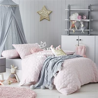 小 钰 记 Úc quảng cáo trẻ em giường quilt cover + pillowcase bát giác sao bông bông 	ga giường màu hồng cho bé gái	