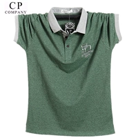 Mùa hè 2018 nam chất béo cực rộng kinh doanh cotton ve áo Polo áo thun ngắn tay cộng với phân bón XL chất béo t shirt polo