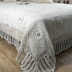 Móc làm bằng tay móc hoa châu Âu pha trộn màu be dệt vải rỗng giường đơn mảnh - Trải giường bộ drap giường giá rẻ Trải giường