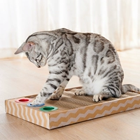 Япония MJU с шариком волнистой гофрированной бумажной кошка схватил шлифовальную кошку игрушку Nyancoroby Wave
