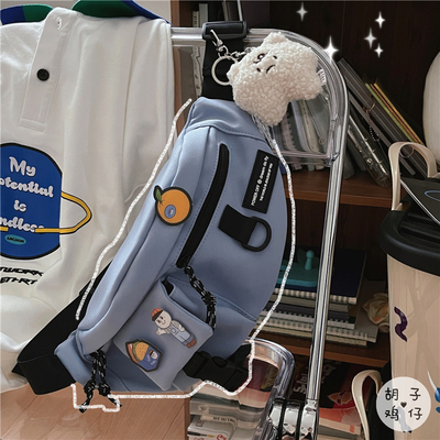 taobao agent Tide, chest bag, unisex shoulder bag, small bag, in Japanese style