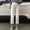 Cao eo lỏng mỏng màu rắn jeans nữ đầu mùa thu mới Hàn Quốc phiên bản của hoang dã chic casual quần thẳng sinh viên quần jean lửng nữ