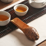 Tay chạm khắc rễ để thưởng thức trà trà thìa thìa tre rễ trà trà xẻng trà đường sáu quý ông phụ kiện trà kungfu