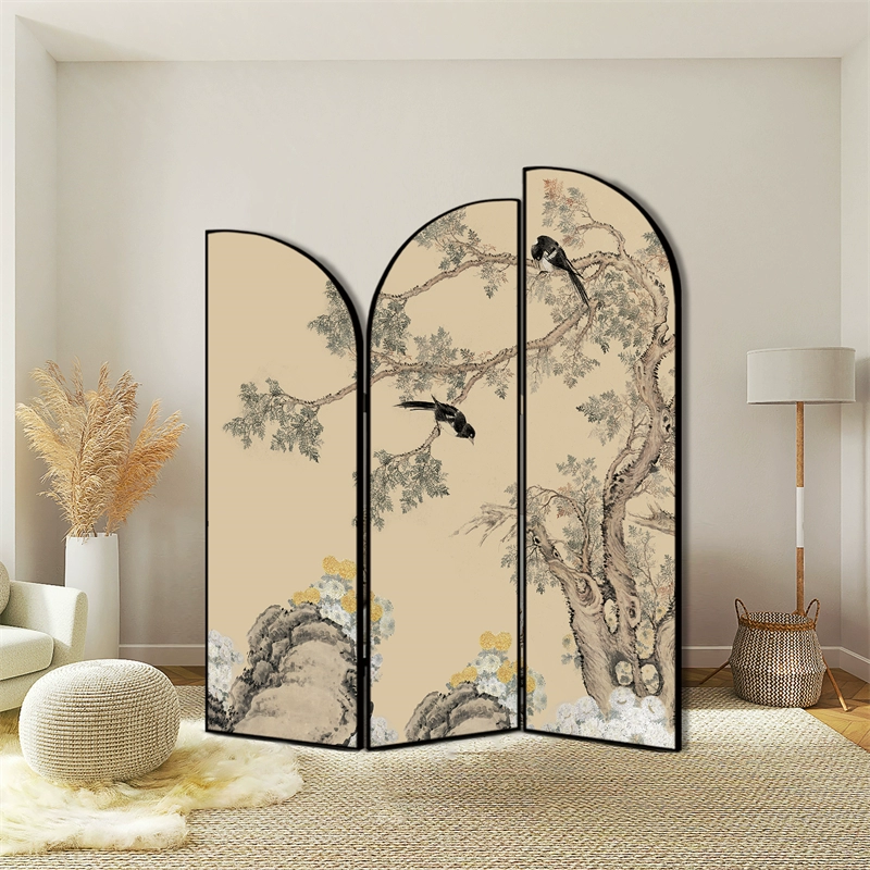 Vách ngăn kiểu Pháp cổ điển tùy chỉnh 
            cho phòng khách, sảnh vào phòng ngủ có thể gập lại, Xiaohongshu cùng phong cách màn hình gấp sang trọng nhẹ nhàng vách cnc inox mạ vàng 