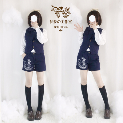 taobao agent Original pirate hamster gangsters handsome, concise, small vest+shorts of shorts, dark blue suits