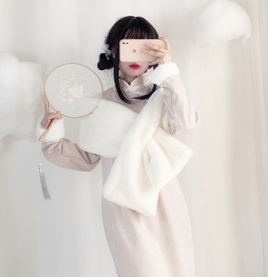 taobao agent Demi-season long keep warm trench coat, Hanfu, increased thickness