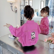 Quần áo trẻ em nữ mùa xuân denim 2019 phiên bản mới của Hàn Quốc áo khoác trẻ em dài tay mùa xuân và áo khoác mùa thu