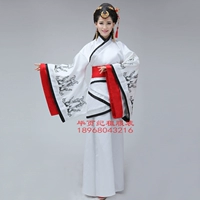Белая вышивка Hanfu (среднее)